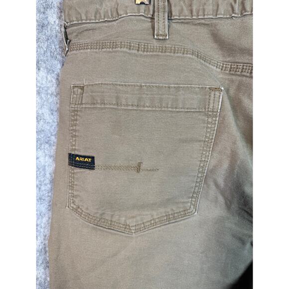 Ariat Rebar M4 Relaxed Straight Tan Carpenter Work Pants - Size 42/30 - Picture 5 of 12